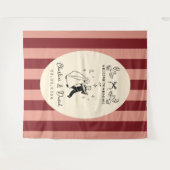 Met de Hand Getekend Krabbel Huwelijks Welkom Bord Wandkleed (Voorkant (horizontaal))