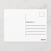 Met de Hand Getekend Krullend Patroon Abstract Briefkaart (Achterkant)