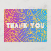 Met de Hand Getekend Krullend Patroon Abstract Briefkaart (Voorkant)