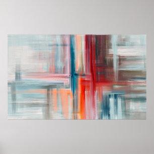 Met de hand getekend kunstschilderij. Lange olie o Poster