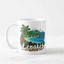 Met de hand getekend Lenakel Vanuatu Reis Kunst La