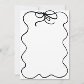 met de hand getekend lint baby shower. kaart (Achterkant)