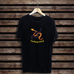 Met de hand getekend meerkleurig grappig slangen o t-shirt