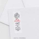 Met de hand getekend Merry Christmas Return Adresl Etiket<br><div class="desc">Hand getekend vrolijk kerstfeest. Gek,  eenvoudig,  elegant. Bekijk het hele collectie voor meer overeenkomende objecten!</div>