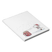 Met de hand getekend muisontwerp voor kerstmis notitieblok (Schuin)