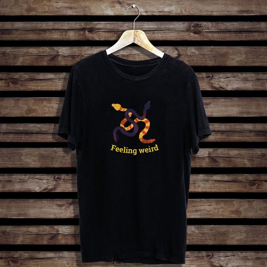 Met de hand getekend multikleurig grappig slangeno t-shirt