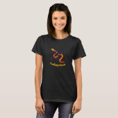 Met de hand getekend multikleurig grappig slangeno t-shirt (Voorkant volledig)