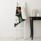 Met de hand getekend naadloos patroon met kersttr sherpa deken (In situ)