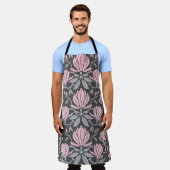 Met de hand getekend naadloos patroon met magnoliu schort (Gedragen)