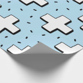 met de hand getekend naadloos patroon met plusteke cadeaupapier (Hoek)