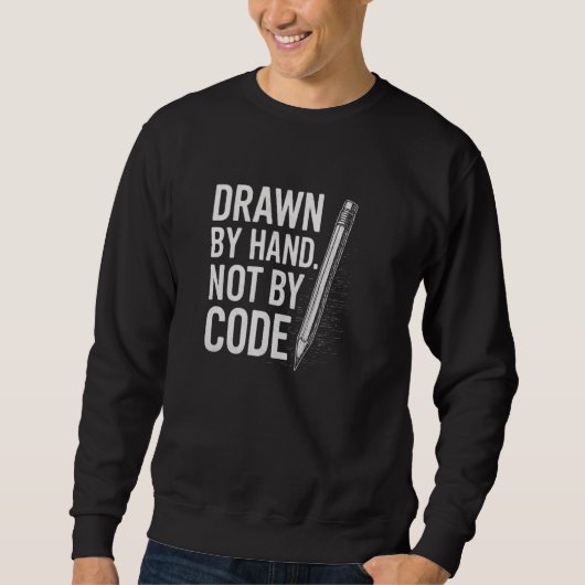 Met de Hand Getekend Niet door Code Kunstbelangste Trui (Voorkant)
