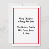 Met de hand getekend nostalgisch kerstbeeldscherm kaart (Achterkant)