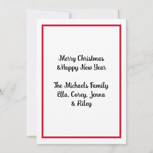 Met de hand getekend nostalgisch kerstbeeldscherm kaart (Achterkant)