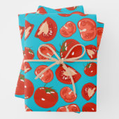 Met de hand getekend omslagpapier voor tomaten inpakpapier vel (In situ)