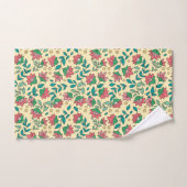 Met de hand getekend patroon van geperste bloemen handdoek (Handdoek)