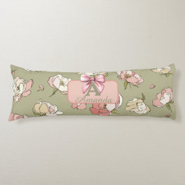 met de hand getekend pioenpatroon lichaamskussen