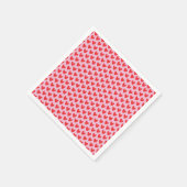 Met de hand getekend rode hartjes patroon op paste servet (Hoek)