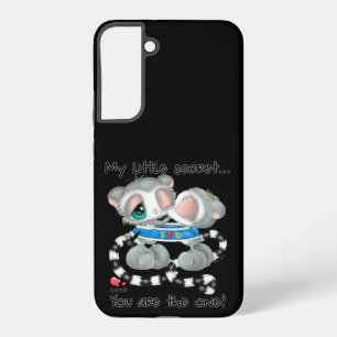 Met de hand getekend romantisch lemurenpaar verlie samsung galaxy hoesje