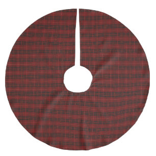 Met de Hand Getekend Rood Schotse Ruit Patroon Kerstboom Rok