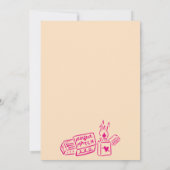Met de Hand Getekend Roze Bruidsdouche De Perfecte Kaart (Achterkant)