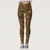 Met de Hand Getekend Rustiek Herfstpatroon Legging (Voorkant)