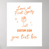 Met de hand getekend Spritz Bruidsfeest Custom bor Poster (Voorkant)