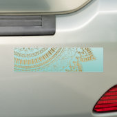 , met de hand getekend stamhout — elegant ontwerp bumpersticker (Op auto)