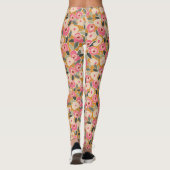 Met de hand getekend, vet, inktig bloempatroon - Z Leggings (Achterkant)