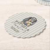 Met de hand getekend Wenies en Martinis Tachshund Kartonnen Onderzetters (Gekanteld)