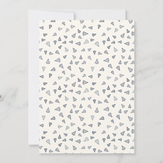 Met de hand getekend wijn- en pizzaproefavond kaart (Achterkant)