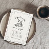 Met de hand getekend wijn- en pizzaproefavond kaart