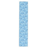 Met de Hand Getekend Winterpatroon Blauwe Tafel Ru Medium Tafelloper (Voorkant)