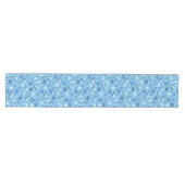 Met de Hand Getekend Winterpatroon Blauwe Tafel Ru Medium Tafelloper (Horizontaal)