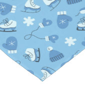 Met de Hand Getekend Winterpatroon Blauwe Tafel Ru Medium Tafelloper (Hoek)