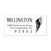  met de hand getekend Zee Shell Retouradres Rubberstempel (Afrduk)