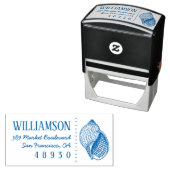  met de hand getekend Zee Shell Retouradres Zelfinktende Stempel (In situ)