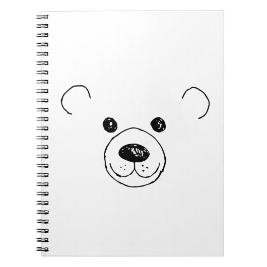 Met de hand getekend zeer eenvoudig beer voor de b notitieboek (Voorkant)