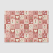 Met de Hand Getekend Zoet Patchwork Patroon - Tiss Tissuepapier (Voorkant)