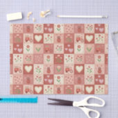 Met de Hand Getekend Zoet Patchwork Patroon - Tiss Tissuepapier (Craft)