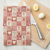 Met de Hand Getekend Zoet Patchwork - Theedoek (Quarter Fold)