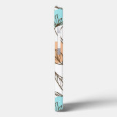 Met de hand getekend zomertropisch patroon Case-Mate iPhone case (Achterkant / Links)
