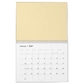 Met de hand getekend zomertropisch patroon kalender (Jan 2027)