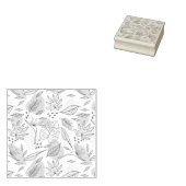 Met de hand getekend zomertropisch patroon rubberstempel (Gestempeld)