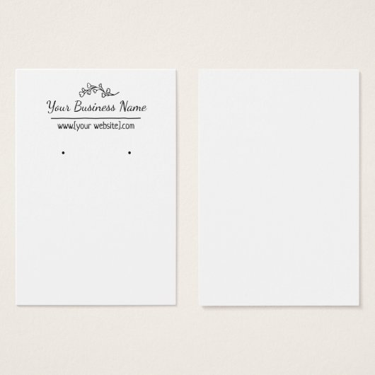 Met de hand getekende, aangepaste draagkaart voor  visitekaartje (Voorkant /achterkant)