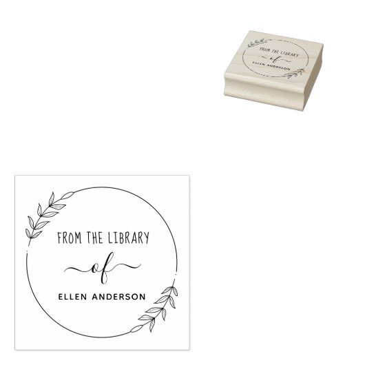 Met de hand getekende aangepaste naam uit de bibli rubberstempel (Gestempeld)