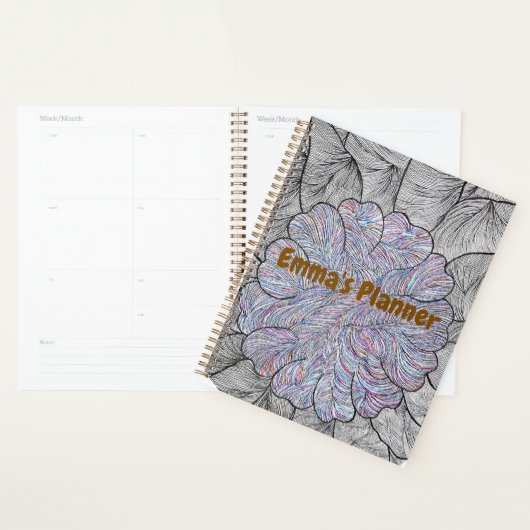 Met de Hand Getekende Abstracte Bloemendagplanner Planner (Display)