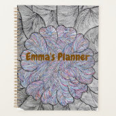 Met de Hand Getekende Abstracte Bloemendagplanner Planner (Voorkant)