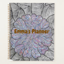 Met de Hand Getekende Abstracte Bloemendagplanner