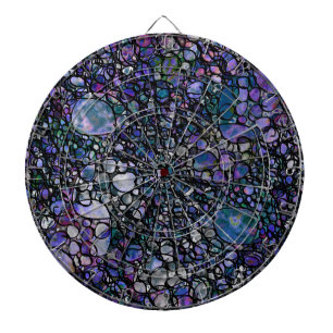 Met de Hand Getekende Abstracte Cirkels, Blauw, Pa Dartbord