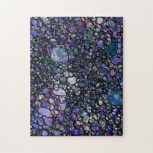 Met de Hand Getekende Abstracte Cirkels, Blauw, Pa Legpuzzel (Verticaal)